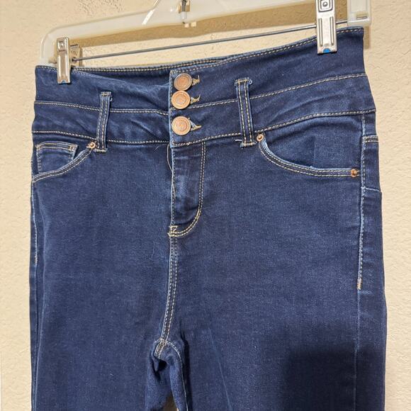 IBIZA SWS Denim Jeans Juniors Size 7 Blue Skinny Leg High Rise Pushup shaping - Picture 2 of 7